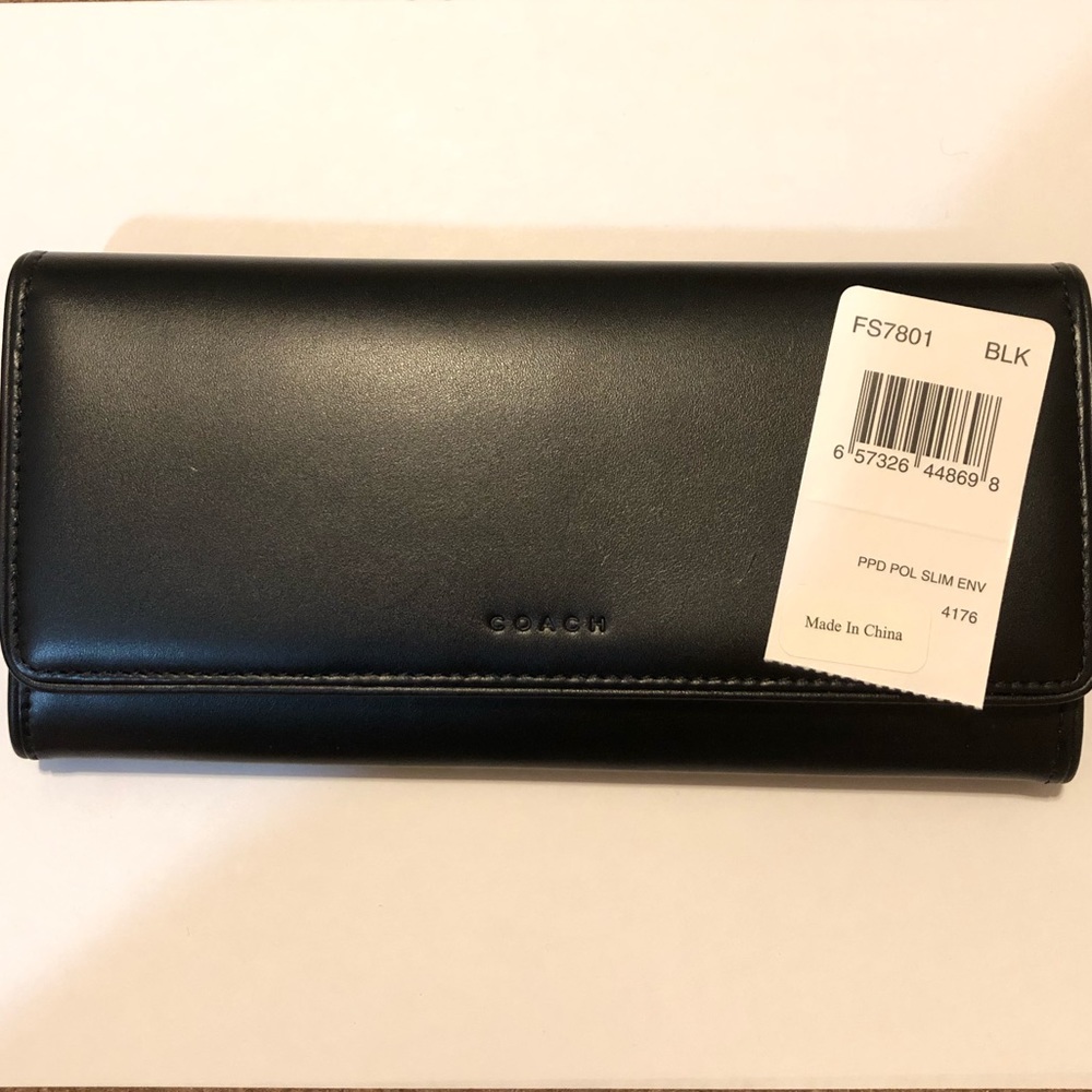 Black Coach wallet new with tag